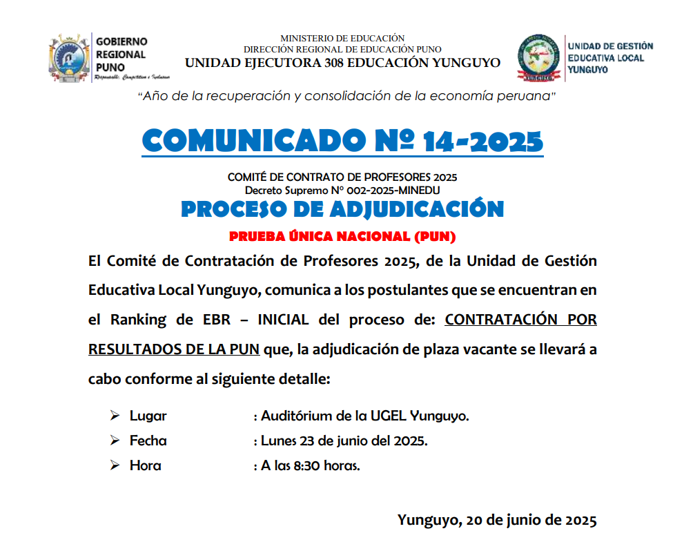 Imagen Comunicado